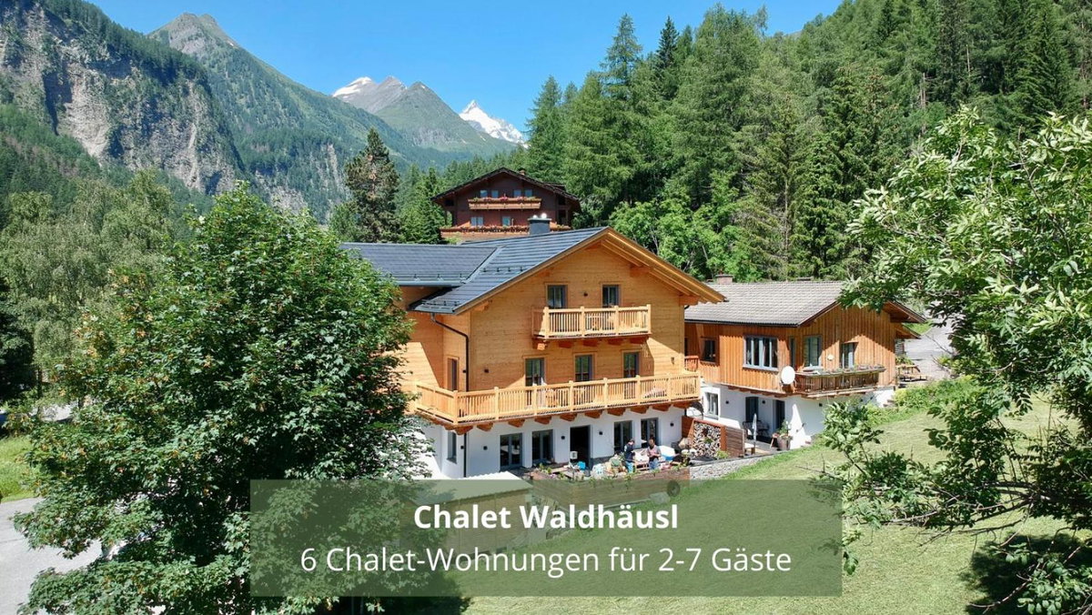 Hotel · Chalet WaldHäusl luxuriöse Ferienwohnungen mit Sauna & Whirlpool, Kamin, Balkon oder Terrasse mit Bergblick, Heiligenblut