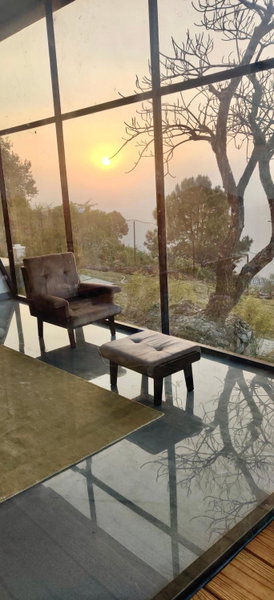 SaffronStays Glasshouse Celeste, Ranikhet - luxurious glass villa with breathtaking views, Bhatrojkhan, India