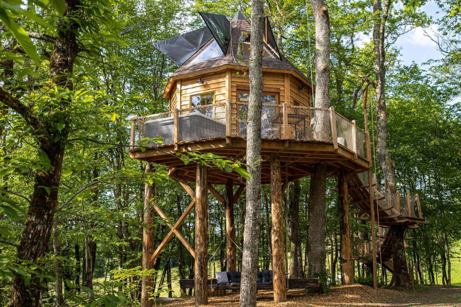 Nid'en'Ô cabanes et spa Lot et Dordogne, Lamothe-Fénelon, France