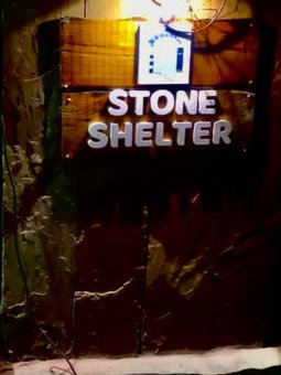 Stone shelter, Mahabaleshwar, India
