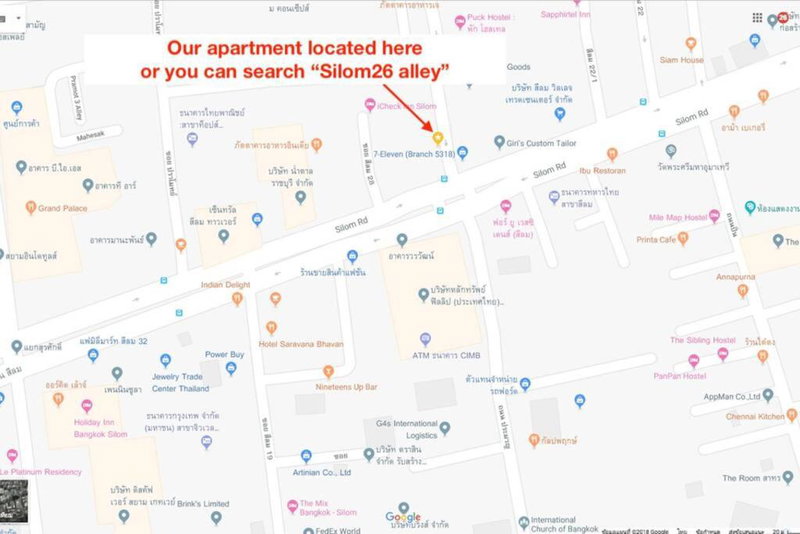 S1 Large Duplex Silom 3 Beds, Full Kitchen WIFI, Bangkok, Thailand