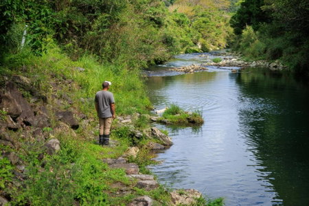 River, Mountain Retreat at 四万十Accommodation, Mihara, Japan