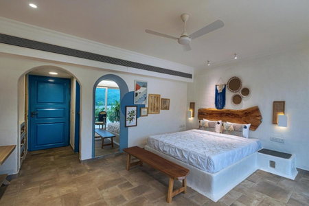 SaffronStays Kairos Athena, Karjat - Greek style pool villa near Camp Max, Karjat, India