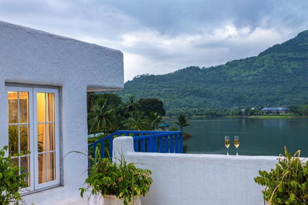 SaffronStays Kairos Athena, Karjat - Greek style pool villa near Camp Max, Karjat, India