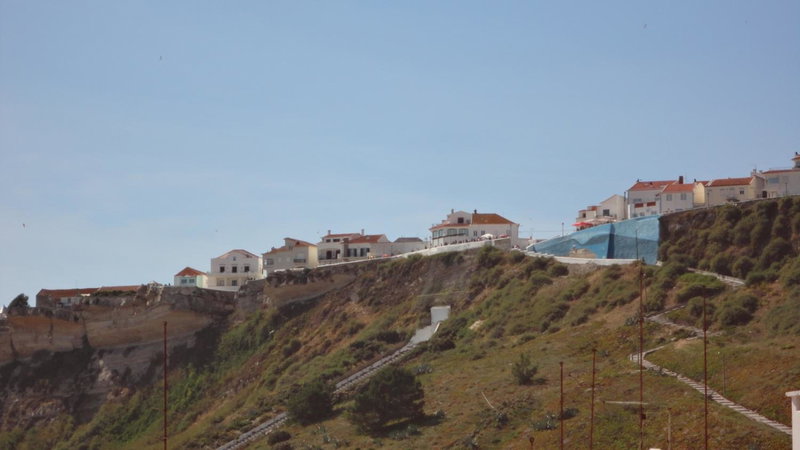 Fantastic view over the sea and village, Nazaré, Portugal