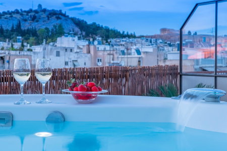TopFloor Getaway Balcony&Hot tub+Acropolis view, Athens, Greece