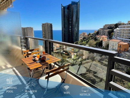 NEW Studio, Pool and Sea View • Close to Monaco, Beausoleil, France