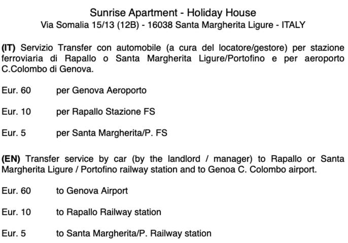 Sunrise Apartment, Santa Margherita Ligure, Italy