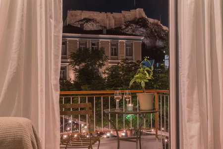 Acropolis View-Living Stone Amethyst, Athens, Greece