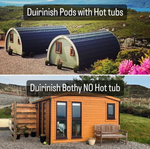 Duirinish Pods with Private Hot Tubs and Duirinish Bothy with No Hot Tub, Plockton, United Kingdom