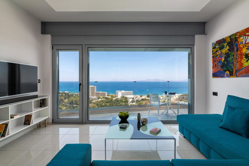 Rhodes Skyline Suite with out Door Jacuzzi Sea View A2, Ixia, Greece