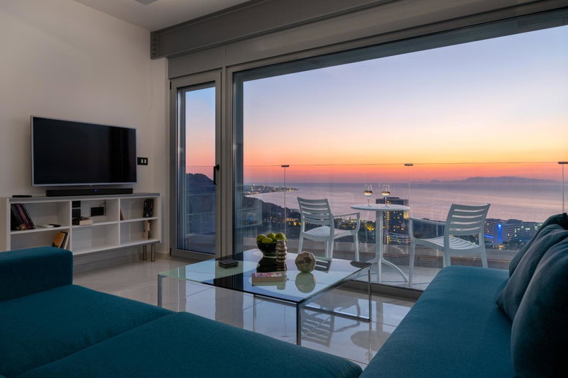 Rhodes Skyline Suite with out Door Jacuzzi Sea View A2, Ixia, Greece