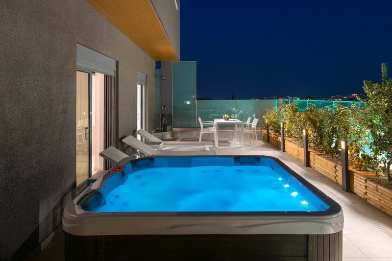 Rhodes Skyline Suite with out Door Jacuzzi Sea View A2, Ixia, Greece