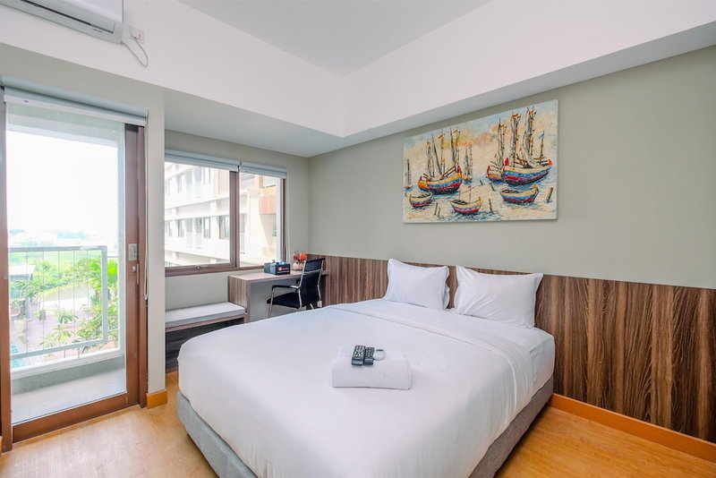 Comfortable Pool View Studio Room at LRT City Jatibening Apartment, Bekasi, Indonesia