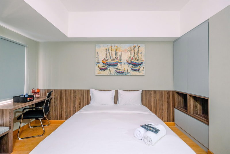 Comfortable Pool View Studio Room at LRT City Jatibening Apartment, Bekasi, Indonesia