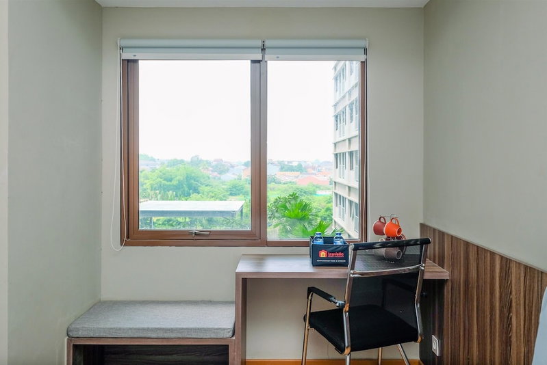 Comfortable Pool View Studio Room at LRT City Jatibening Apartment, Bekasi, Indonesia