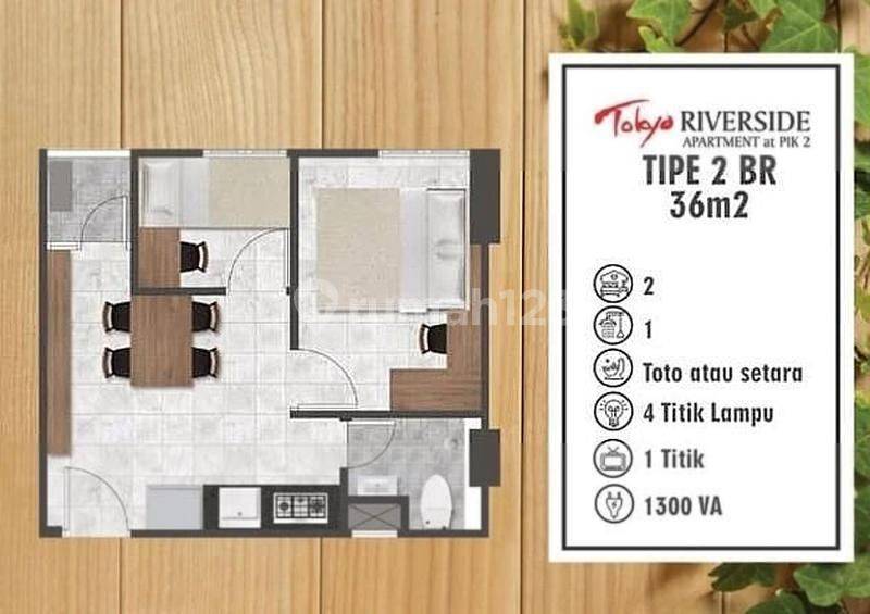 Apartment for rent in Surabaya, Indonesia · 2 rooms, 1 bath