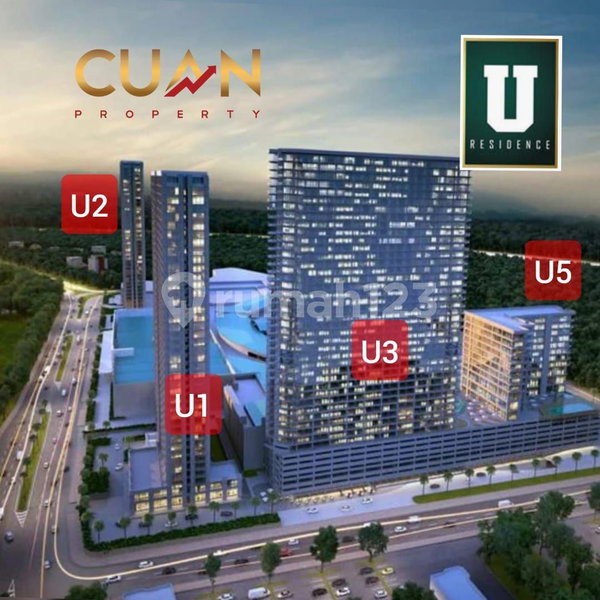 Apartment for rent in Tangerang, Indonesia · U residence apartment · 1 room, 1 bath