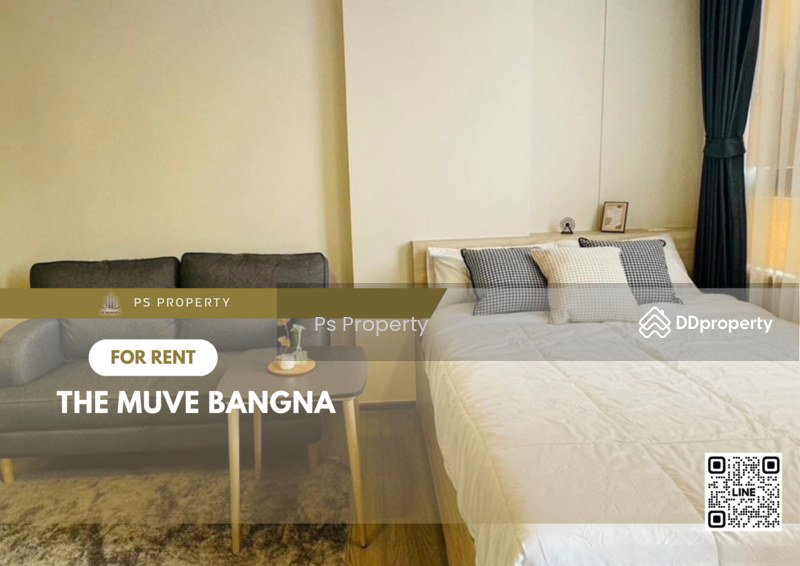 Apartment for rent in Samut Prakan, Thailand · THE MUVE Bangna, Samut Prakan · 1 room, 1 bath