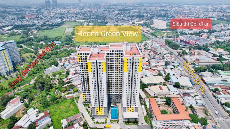 Apartment for sale in Di An, Vietnam · Bcons Green View · 2 rooms, 2 baths