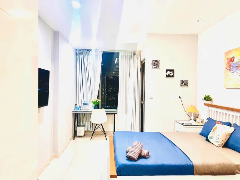 Apartment for rent in Nha Be, Vietnam · Rivergate · 1 room, 1 bath
