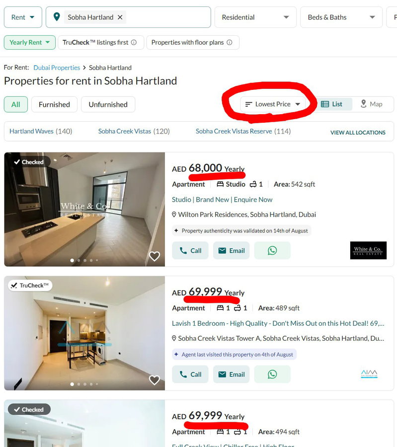 Wohnung zu verkaufen in Dubai, Vereinigte Arabische Emirate · Sobha Hartland 2 · 1 Zimmer, 1 Bad