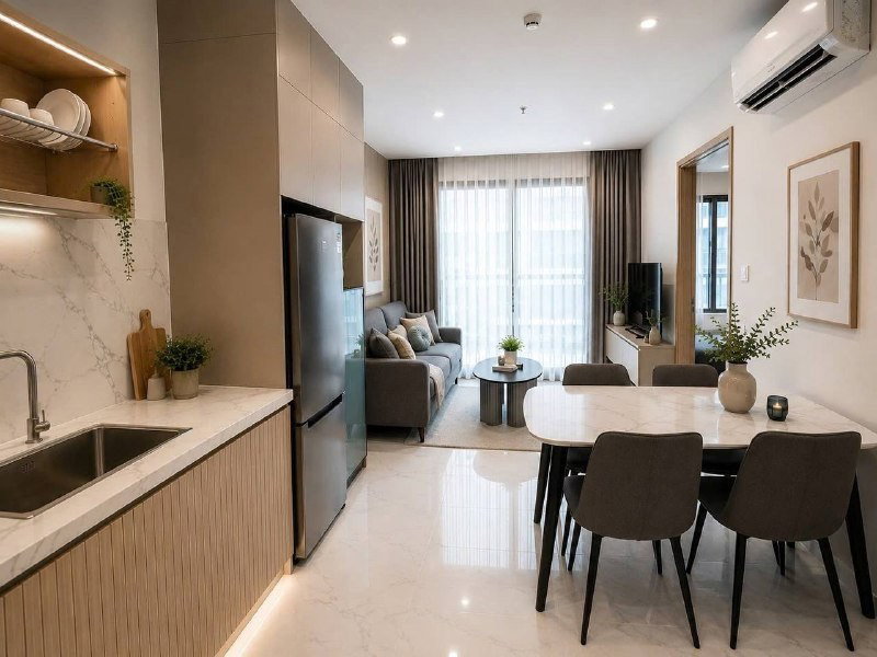 Apartment for rent in Ho Chi Minh City, Vietnam · Glory Heights · 2 rooms, 2 baths
