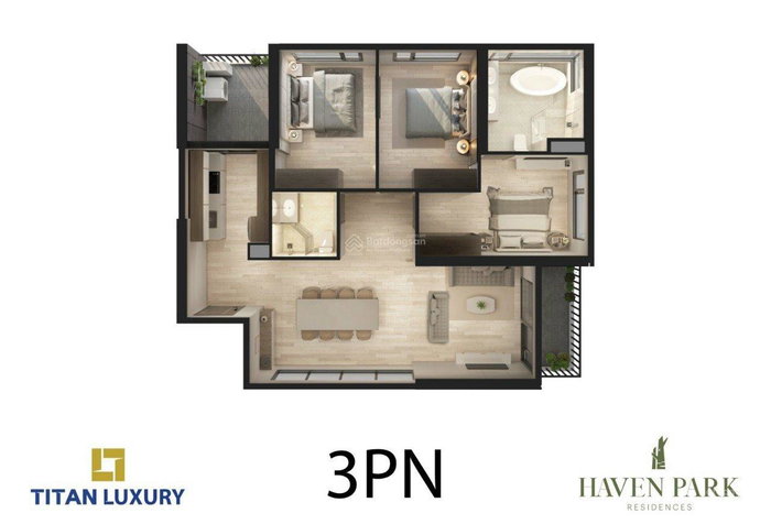 Apartment for sale in Hung Yen, Vietnam · Haven Park Residences Project · 2 rooms, 2 baths