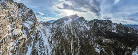 Erjavčeva mountain hut at Vršič pass, Kranjska Gora, Slovenia