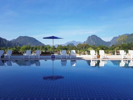Simon Riverside Hotel, Vang Vieng, Laos
