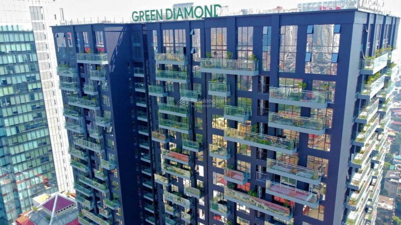 Apartment for rent in Hanoi, Vietnam · Green Diamond 93 Lang Ha · 2 rooms, 2 baths