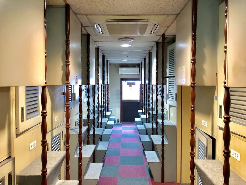 Capsule Hotel Block Room, Tokyo, Japan