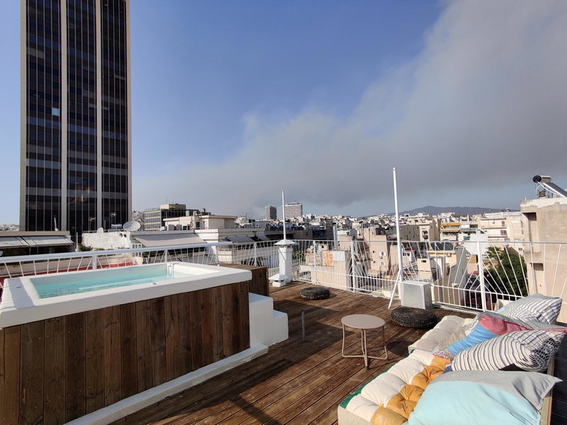 Unique solar penthouse with jacuzzi and sauna in central Athens, Athens, Greece