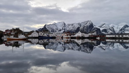 Lofoten panoramic luxury home with sauna, Moskenes, Noruega