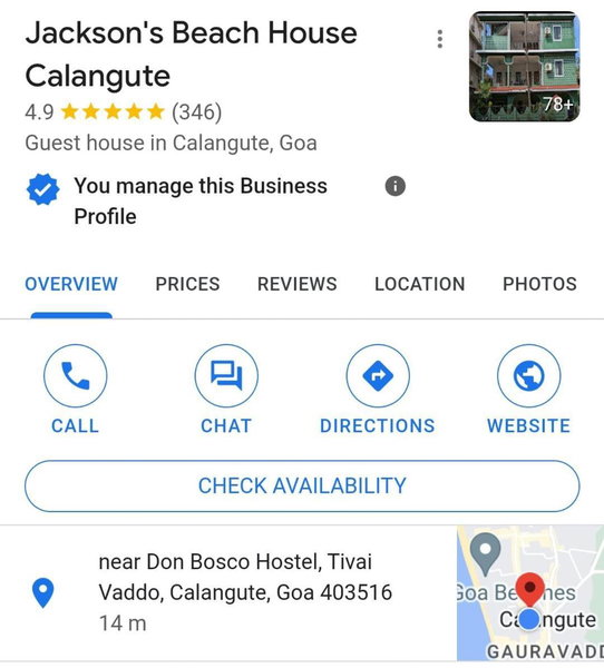 Jackson's Beach House Calangute, Calangute, Inde