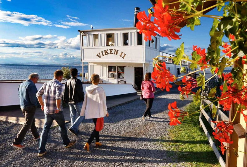 Idylliske Evjua ved Mjøsa, Skreia, Norway