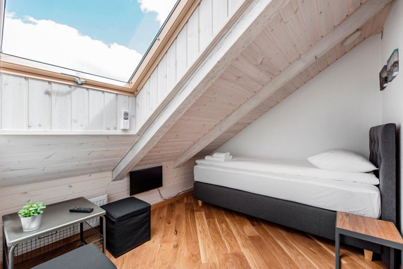 Small attic rooms in Kaunas old town, Kaunas, Lithuania
