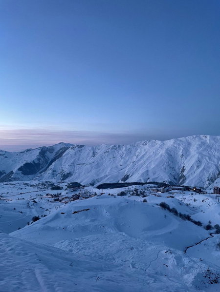 Valley and mountain view, Twins, with Hot Water, Gudauri, Georgia