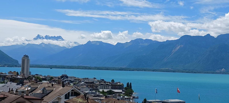 La plus belle vue du lac Léman, Montreux, Швейцария