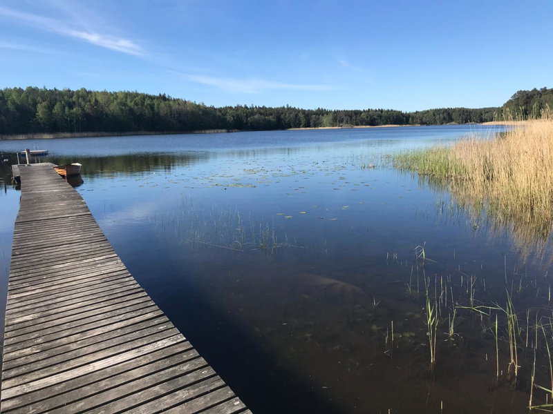 Cozy lodge at horse farm with lake and sauna, Hölö, Sweden