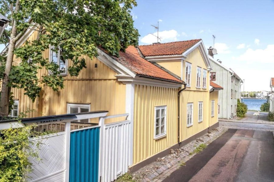 Central lägenhet i 1700-talshus, Västervik, Sweden