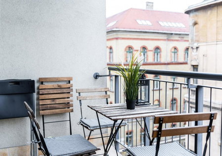 Downtown Apartment with Free Garage Balcony and AC, Budapest, Hungary