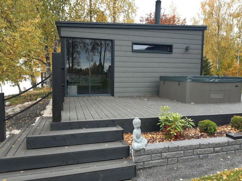 Villa by the river with beach sauna and jacuzzi, Rovaniemi, Финляндия