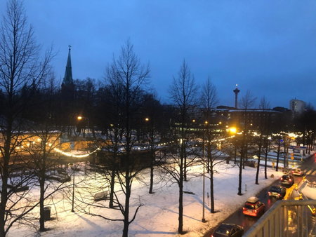 Perheasunto keskustassa, Tampere, Finnland