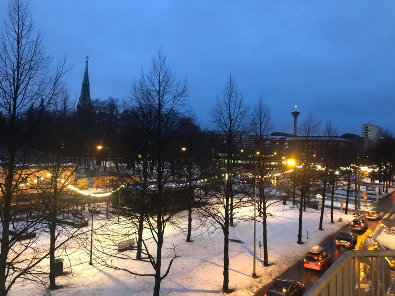 Perheasunto keskustassa, Tampere, Finnland