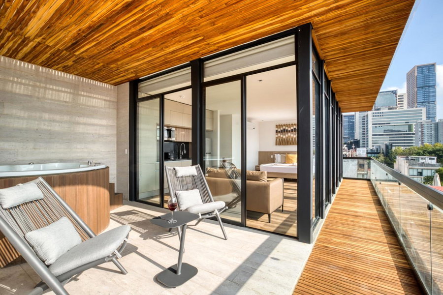 Studio Fenomenal con Balcon Priv and Rooftop whit Jacuzzi, Mexico City, Мексика
