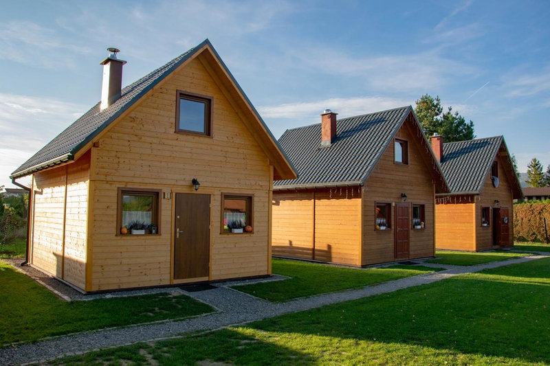 Domki nad jeziorem, Zarzecze, Poland