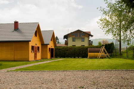 Domki nad jeziorem, Zarzecze, Poland