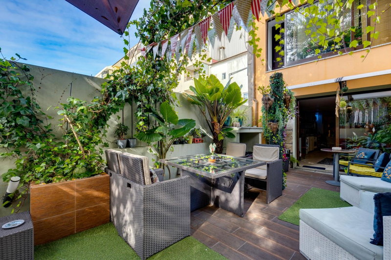 Garden in Town Hostel, Porto, Portugal