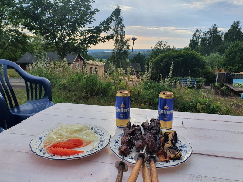 Utsikt mot viken, Undenäs, Suecia